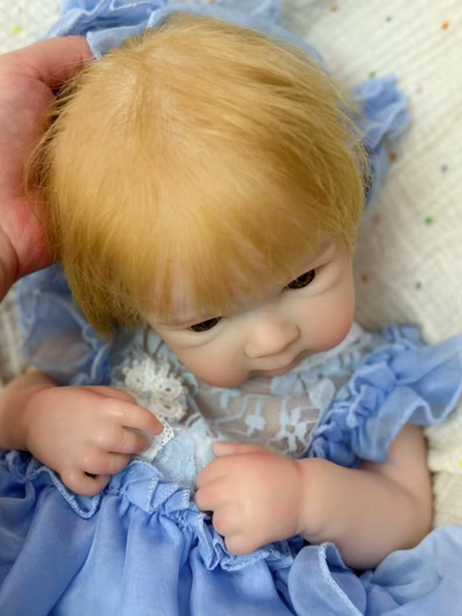 Bettie 18-Inch Full Silicone Baby Doll – Realistic Open-Eye Reborn Baby Girl with Open Mouth