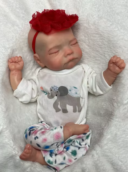 Alex 11-Inch Full Silicone Baby Doll – Hyper-Realistic Sleeping Reborn Baby Girl