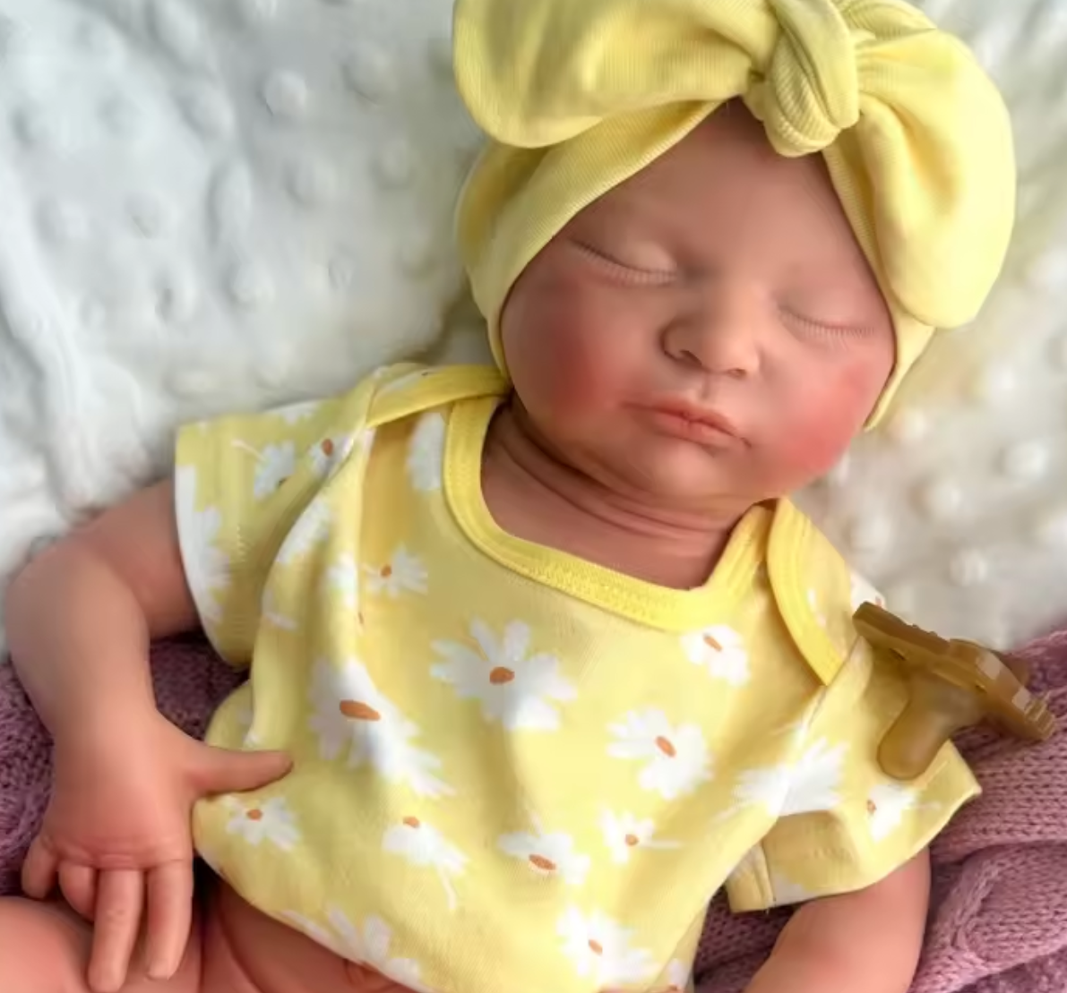Nora 20-Inch Full Silicone Baby Doll – Realistic Sleeping Reborn Baby Girl with Open Mouth