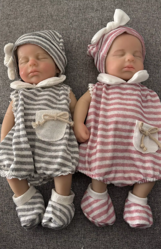 Riley 13-Inch Full Silicone Baby Doll – Realistic Open-Mouth Reborn Baby Boy or Girl