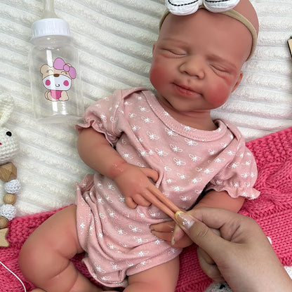 Remy 20-Inch Full Silicone Baby Doll – Realistic Sleeping Reborn Baby Boy or Girl with Open Mouth
