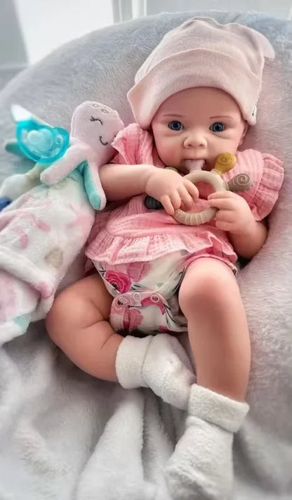 Bettie Full Silicone Baby Doll – 18-Inch Open-Eye Reborn Girl