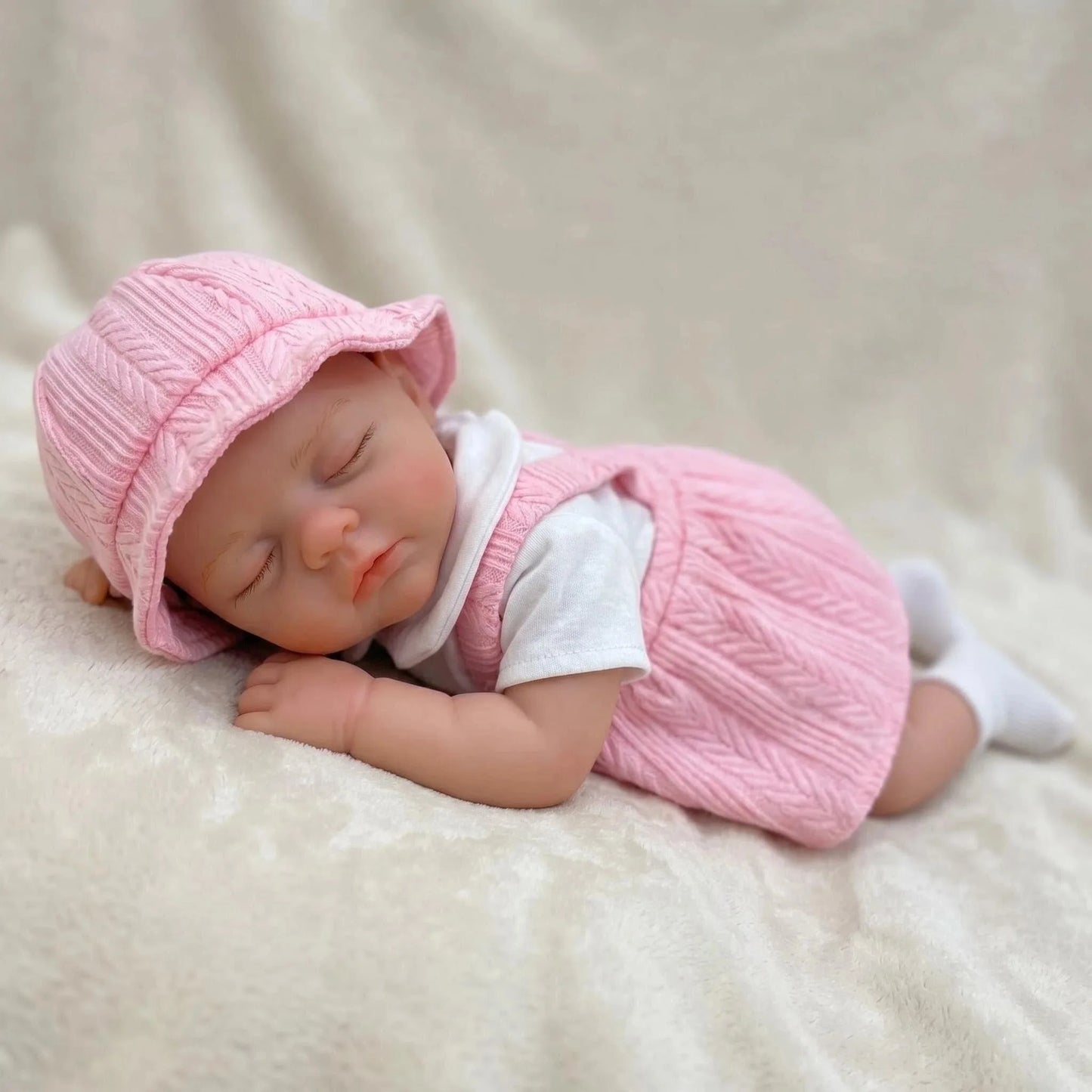 Poppy Full Silicone Baby Doll – 12-Inch Sleeping Preemie Girl