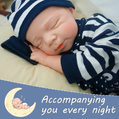 Pascale 18-Inch Full Silicone Baby Doll – Realistic Sleeping Reborn Baby Boy