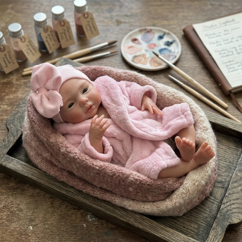 Ayla Full Silicone Baby Doll – 17-Inch Open-Eye Reborn Girl