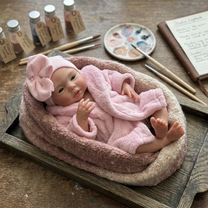 Ayla Full Silicone Baby Doll – 17-Inch Open-Eye Reborn Girl