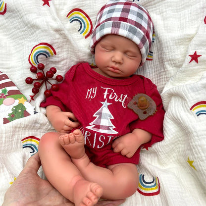Mia & Milo 19-Inch Full Silicone Baby Doll – Realistic Sleeping Reborn Baby Girl or Boy