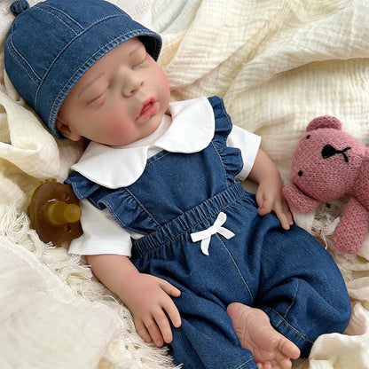 Elodie 18-Inch Full Silicone Baby Doll – Realistic Sleeping Reborn Baby Girl