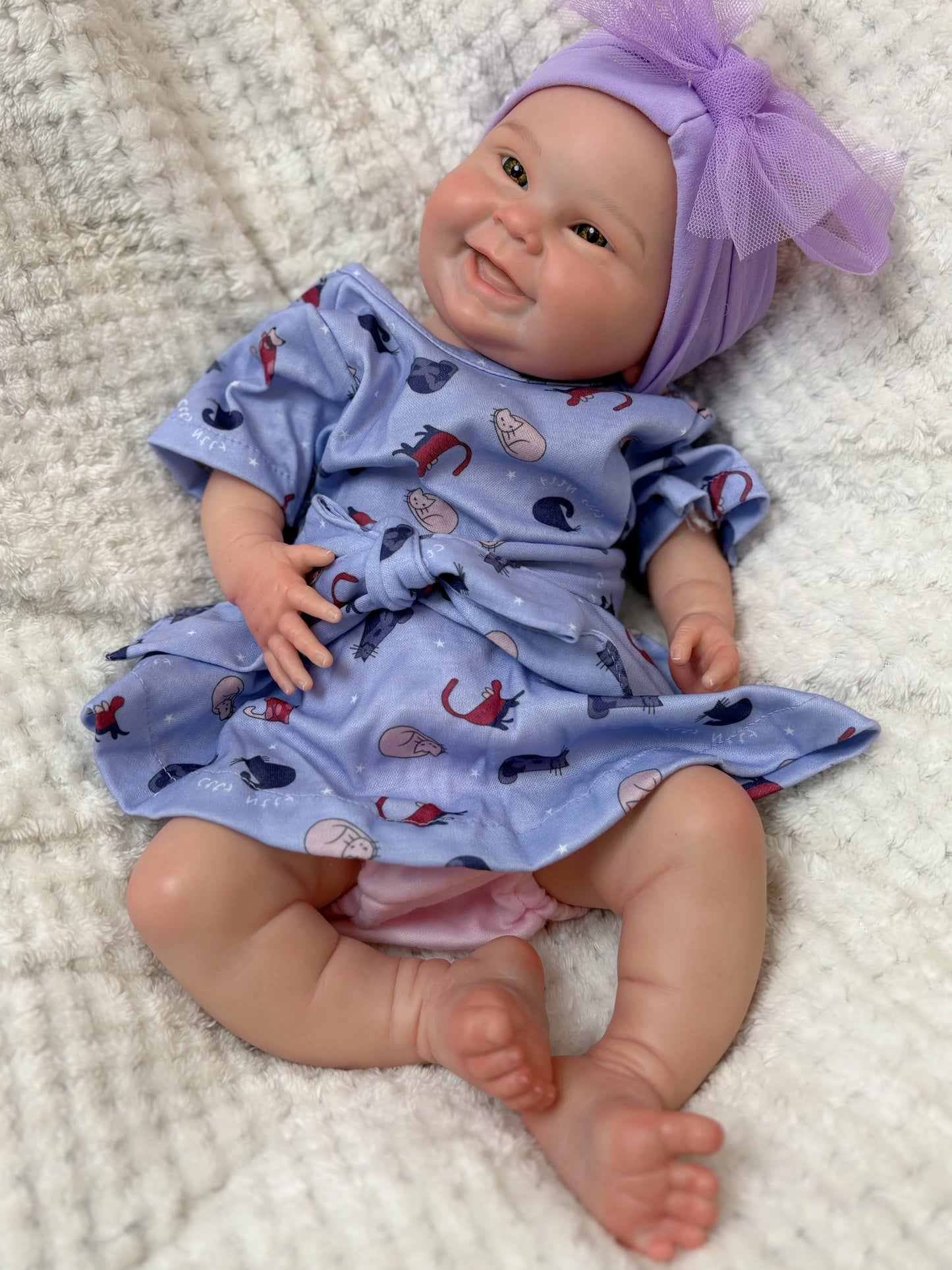 Rosie Full Silicone Baby Doll – 18-Inch Open-Eye Reborn Girl