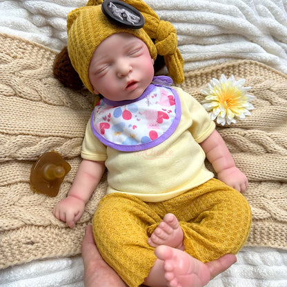 Amelie Full Silicone Baby Doll – 18-Inch Sleeping Reborn Girl