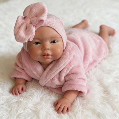 Ayla Full Silicone Baby Doll – 17-Inch Open-Eye Reborn Girl