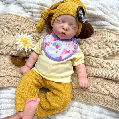 Amelie Full Silicone Baby Doll – 18-Inch Sleeping Reborn Girl