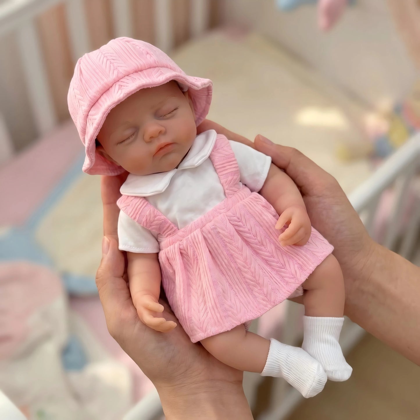 Poppy Full Silicone Baby Doll – 12-Inch Sleeping Preemie Girl