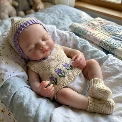 Irys 12-Inch Full Silicone Baby Doll – Realistic Sleeping Reborn Baby Girl with Open Mouth