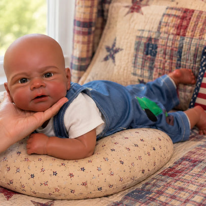 Elijah African American Full Silicone Baby Doll – 18-Inch Reborn Boy