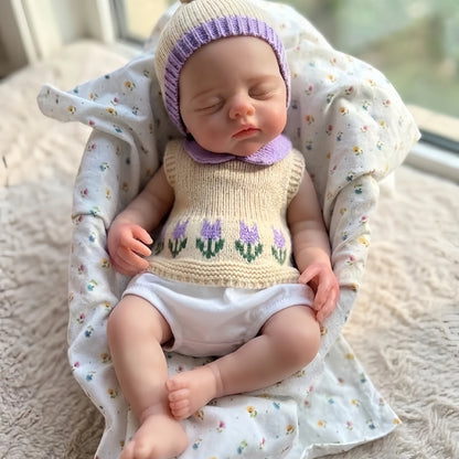 Irys 12-Inch Full Silicone Baby Doll – Realistic Sleeping Reborn Baby Girl with Open Mouth