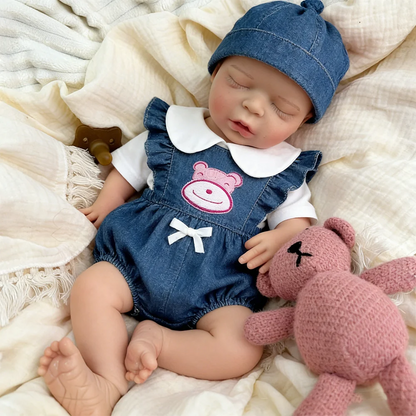 Elodie 18-Inch Full Silicone Baby Doll – Realistic Sleeping Reborn Baby Girl