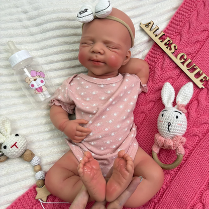 Remy 20-Inch Full Silicone Baby Doll – Realistic Sleeping Reborn Baby Boy or Girl with Open Mouth