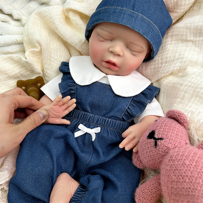 Elodie 18-Inch Full Silicone Baby Doll – Realistic Sleeping Reborn Baby Girl