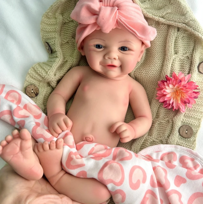 Vivienne Full Silicone Baby Doll – 17-Inch Reborn Boy or Girl