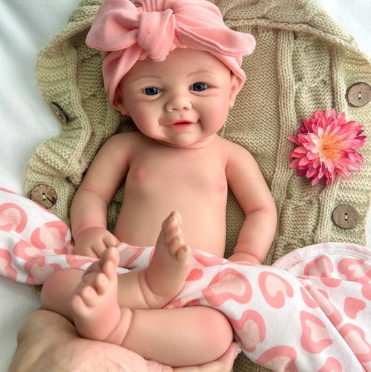 Vivienne Full Silicone Baby Doll – 17-Inch Reborn Boy or Girl