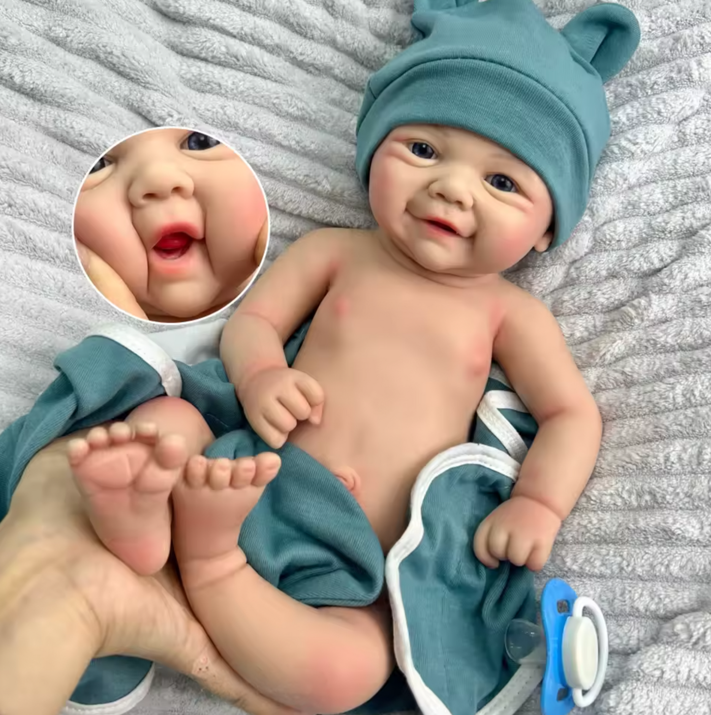 Vivienne Full Silicone Baby Doll – 17-Inch Reborn Boy or Girl