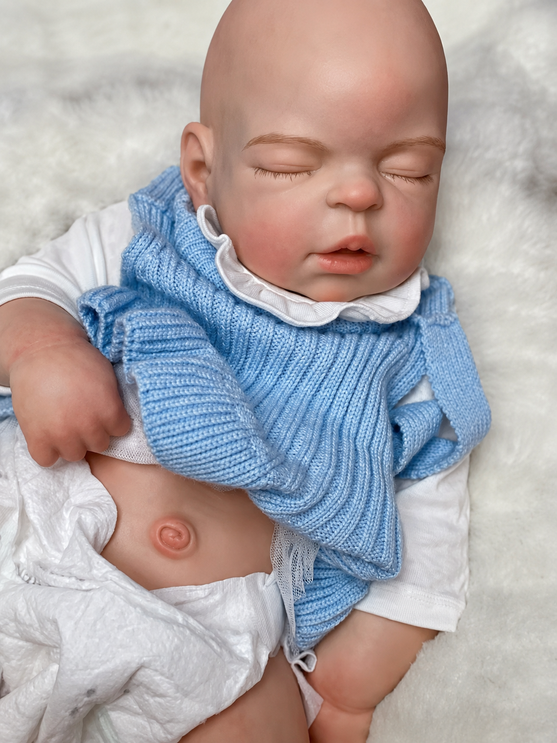 Willow 22-Inch Full Silicone Baby Doll – Realistic Sleeping Reborn Baby Girl with Rooted Eyelashes
